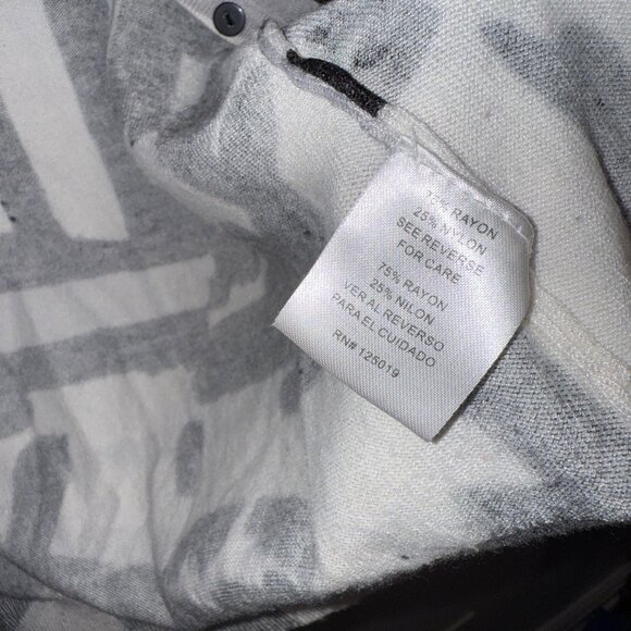 Joseph A. Womens Medium Cardigan Sweater Black & White Abstract Pattern - Picture 6 of 6